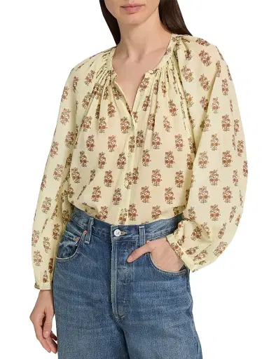 DÔEN Women's Jonie Floral Cotton Top | Thumbnail 3 DÔEN Women's Jonie Floral Cotton Top | Thumbnail 3