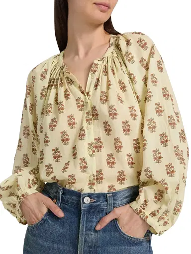DÔEN Women's Jonie Floral Cotton Top | Thumbnail 6 DÔEN Women's Jonie Floral Cotton Top | Thumbnail 6