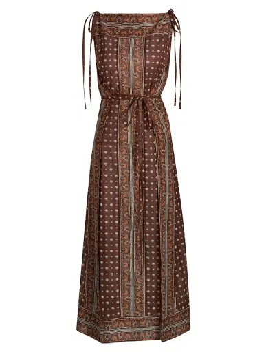 DÔEN Women's Amarante Shell-Print Cotton Maxi Dress - Terre Foulard De La Mer | Thumbnail 1 DÔEN Women's Amarante Shell-Print Cotton Maxi Dress - Terre Foulard De La Mer | Thumbnail 1
