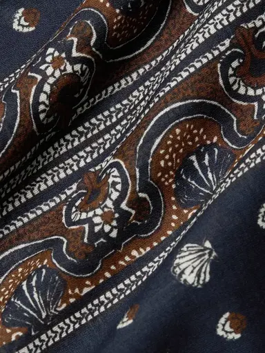 DÔEN Women's Amalia Shell-Print Cotton Top - Bleu Foulard De La Mer | Thumbnail 7 DÔEN Women's Amalia Shell-Print Cotton Top - Bleu Foulard De La Mer | Thumbnail 7