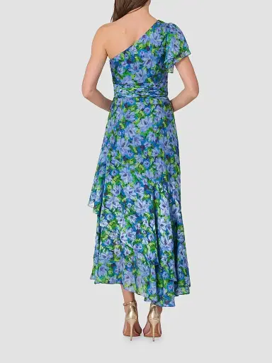 Shoshanna Women's Melody Floral Chiffon One-Shoulder Maxi Dress | Thumbnail 3 Shoshanna Women's Melody Floral Chiffon One-Shoulder Maxi Dress | Thumbnail 3