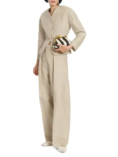 Jacquemus Women's La Ovalo Petite Cotton-Linen Blazer | Thumbnail 2 Jacquemus Women's La Ovalo Petite Cotton-Linen Blazer | Thumbnail 2