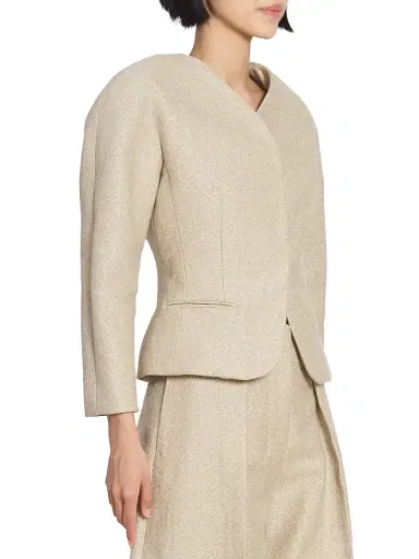 Jacquemus Women's La Ovalo Petite Cotton-Linen Blazer | Thumbnail 4 Jacquemus Women's La Ovalo Petite Cotton-Linen Blazer | Thumbnail 4
