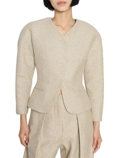 Jacquemus Women's La Ovalo Petite Cotton-Linen Blazer | Thumbnail 6 Jacquemus Women's La Ovalo Petite Cotton-Linen Blazer | Thumbnail 6