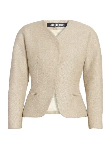 Jacquemus Women's La Ovalo Petite Cotton-Linen Blazer | Thumbnail 1 Jacquemus Women's La Ovalo Petite Cotton-Linen Blazer | Thumbnail 1