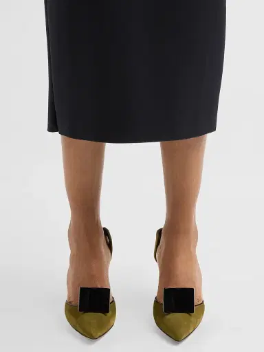 Manolo Blahnik Women's Domitila 90MM Suede Stiletto Pumps | Thumbnail 2 Manolo Blahnik Women's Domitila 90MM Suede Stiletto Pumps | Thumbnail 2