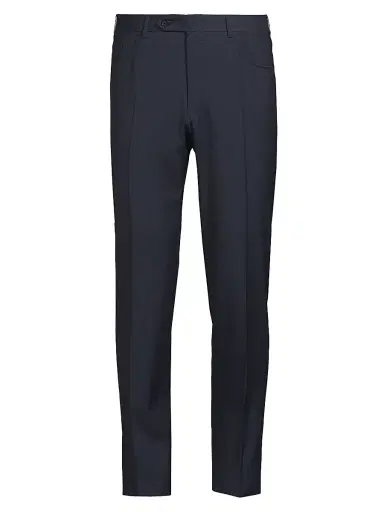 Canali Men's Classic Solid Dress Trousers - Navy | Thumbnail 1 Canali Men's Classic Solid Dress Trousers - Navy | Thumbnail 1