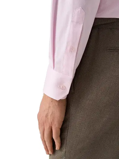 Eton Men's Striped Cotton-Blend Slim-Fit Shirt - Pink - Size 17.5 | Thumbnail 6 Eton Men's Striped Cotton-Blend Slim-Fit Shirt - Pink - Size 17.5 | Thumbnail 6