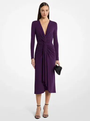 Michael Kors Collection Stretch Matte Jersey Saroung Dress | Thumbnail 3 Michael Kors Collection Stretch Matte Jersey Saroung Dress | Thumbnail 3