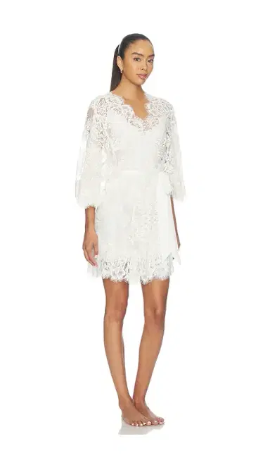 homebodii Peyton Short Lace Robe | Thumbnail 3 homebodii Peyton Short Lace Robe | Thumbnail 3