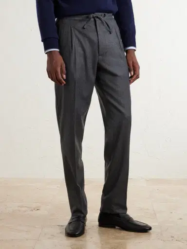 Lardini Straight-Leg Wool and Cashmere-Blend Flannel Trousers - Men | Thumbnail 3 Lardini Straight-Leg Wool and Cashmere-Blend Flannel Trousers - Men | Thumbnail 3