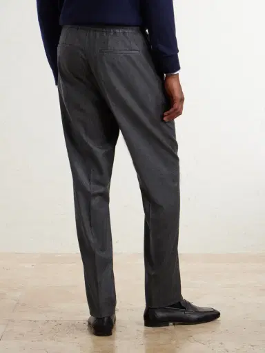 Lardini Straight-Leg Wool and Cashmere-Blend Flannel Trousers - Men | Thumbnail 4 Lardini Straight-Leg Wool and Cashmere-Blend Flannel Trousers - Men | Thumbnail 4