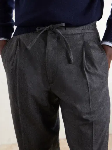 Lardini Straight-Leg Wool and Cashmere-Blend Flannel Trousers - Men | Thumbnail 5 Lardini Straight-Leg Wool and Cashmere-Blend Flannel Trousers - Men | Thumbnail 5