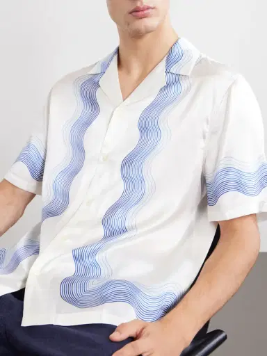 Frescobol Carioca Roberto Silk Shirt - Men | Thumbnail 5 Frescobol Carioca Roberto Silk Shirt - Men | Thumbnail 5