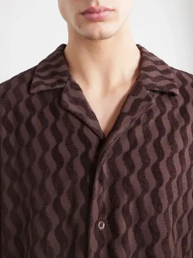 Frescobol Carioca Roberto Terry Cotton and Linen-Blend Jacquard Shirt - Men | Thumbnail 5 Frescobol Carioca Roberto Terry Cotton and Linen-Blend Jacquard Shirt - Men | Thumbnail 5