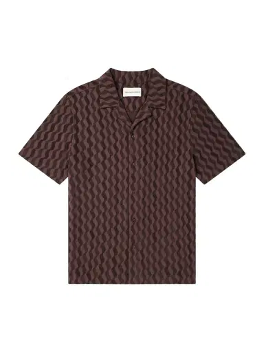 Frescobol Carioca Roberto Terry Cotton and Linen-Blend Jacquard Shirt - Men | Thumbnail 1 Frescobol Carioca Roberto Terry Cotton and Linen-Blend Jacquard Shirt - Men | Thumbnail 1