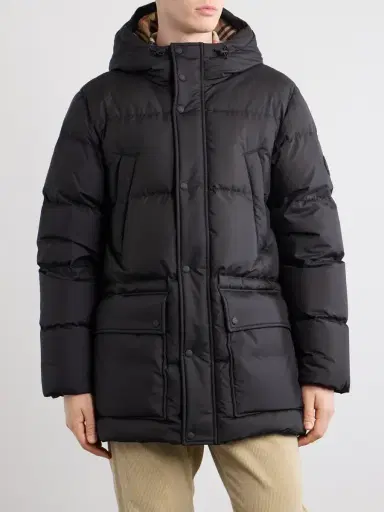 Burberry Hooded Wool-Trimmed Quilted Shell Down Jacket - Men | Thumbnail 3 Burberry Hooded Wool-Trimmed Quilted Shell Down Jacket - Men | Thumbnail 3