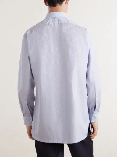 Charvet Striped Cotton-Twill Shirt - Men | Thumbnail 4 Charvet Striped Cotton-Twill Shirt - Men | Thumbnail 4