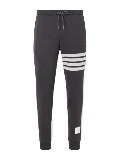 Thom Browne Tapered Striped Cotton-Jersey Sweatpants - Men | Thumbnail 1 Thom Browne Tapered Striped Cotton-Jersey Sweatpants - Men | Thumbnail 1
