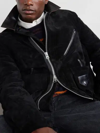 Sacai Leather-Trimmed Suede Jacket - Men | Thumbnail 5 Sacai Leather-Trimmed Suede Jacket - Men | Thumbnail 5