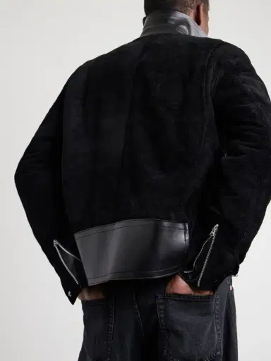 Sacai Leather-Trimmed Suede Jacket - Men | Thumbnail 6 Sacai Leather-Trimmed Suede Jacket - Men | Thumbnail 6