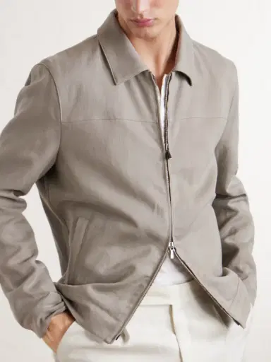 Thom Sweeney Linen Bomber Jacket - Men | Thumbnail 5 Thom Sweeney Linen Bomber Jacket - Men | Thumbnail 5