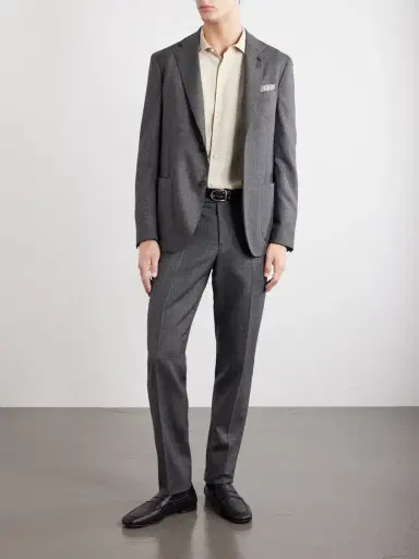 Lardini Straight-Leg Wool Suit Trousers - Men | Thumbnail 2 Lardini Straight-Leg Wool Suit Trousers - Men | Thumbnail 2