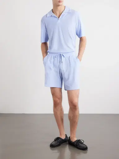 Frescobol Carioca Augusto Terry Cotton and Linen Blend Shorts - Men | Thumbnail 2 Frescobol Carioca Augusto Terry Cotton and Linen Blend Shorts - Men | Thumbnail 2