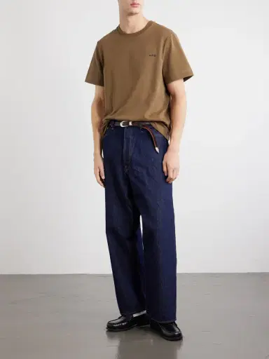 A.P.C. Oliver Logo-Embroidered Cotton-Jersey T-Shirt - Men | Thumbnail 2 A.P.C. Oliver Logo-Embroidered Cotton-Jersey T-Shirt - Men | Thumbnail 2
