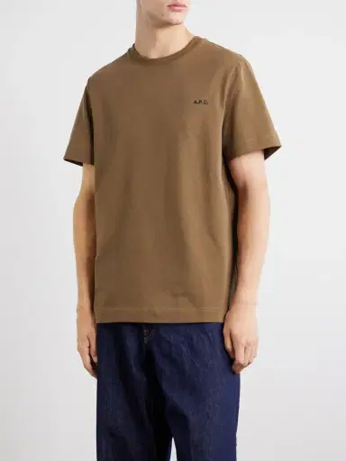 A.P.C. Oliver Logo-Embroidered Cotton-Jersey T-Shirt - Men | Thumbnail 3 A.P.C. Oliver Logo-Embroidered Cotton-Jersey T-Shirt - Men | Thumbnail 3