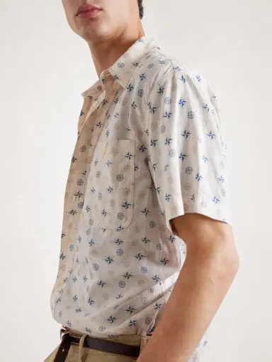 RRL Printed Linen and Cotton-Blend Shirt - Men | Thumbnail 5 RRL Printed Linen and Cotton-Blend Shirt - Men | Thumbnail 5