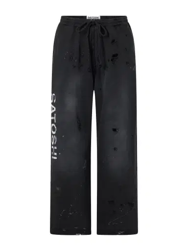 Satoshi Nakamoto Luke Straight-Leg Logo-Printed Cotton-Fleece Sweatpants - Men | Thumbnail 1 Satoshi Nakamoto Luke Straight-Leg Logo-Printed Cotton-Fleece Sweatpants - Men | Thumbnail 1