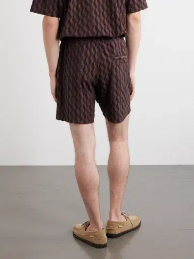 Frescobol Carioca Augusto Cotton and Linen-Blend Jacquard Terry Shorts - Men | Thumbnail 4 Frescobol Carioca Augusto Cotton and Linen-Blend Jacquard Terry Shorts - Men | Thumbnail 4