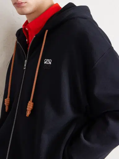 Loewe Anagram-Embroidered Cotton-Jersey Zip-Up Hoodie - Men | Thumbnail 5 Loewe Anagram-Embroidered Cotton-Jersey Zip-Up Hoodie - Men | Thumbnail 5