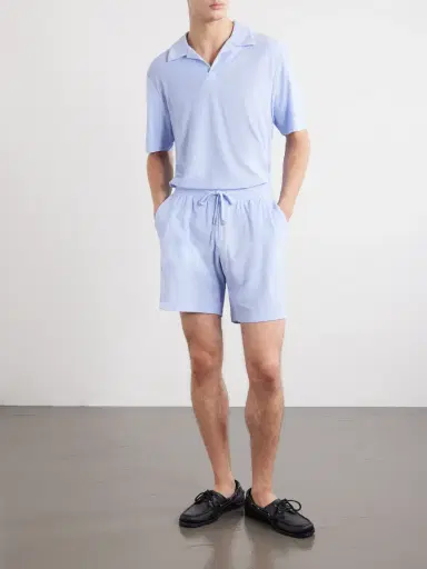Frescobol Carioca Faustino Terry Cotton Blend Polo Shirts - Men | Thumbnail 2 Frescobol Carioca Faustino Terry Cotton Blend Polo Shirts - Men | Thumbnail 2