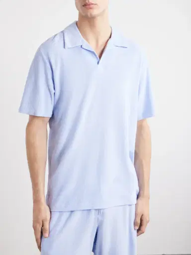 Frescobol Carioca Faustino Terry Cotton Blend Polo Shirts - Men | Thumbnail 3 Frescobol Carioca Faustino Terry Cotton Blend Polo Shirts - Men | Thumbnail 3