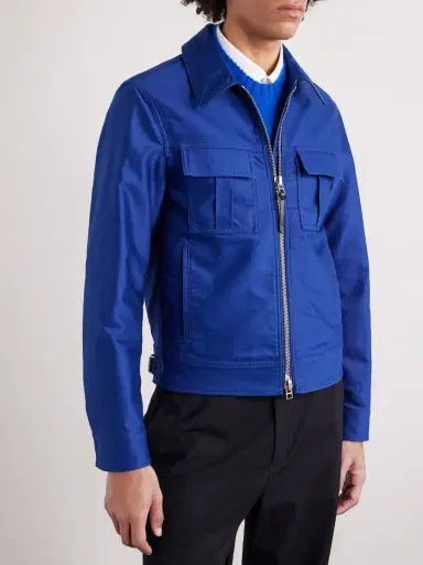 Tom Ford Slim-Fit Cotton-Satin Blouson Jacket - Men | Thumbnail 3 Tom Ford Slim-Fit Cotton-Satin Blouson Jacket - Men | Thumbnail 3