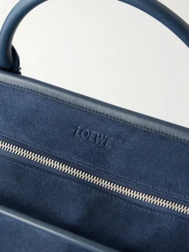 Loewe Amazona 180 Leather-Trimmed Suede Tote Bag - Men | Thumbnail 5 Loewe Amazona 180 Leather-Trimmed Suede Tote Bag - Men | Thumbnail 5