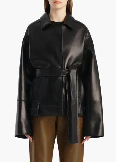 Khaite Alder Jacket In Black Leather | Thumbnail 3 Khaite Alder Jacket In Black Leather | Thumbnail 3