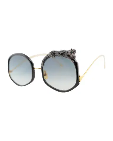 Anna-Karin Karlsson Rose Et Le Reve Leopard Round Acetate Sunglasses | Thumbnail 3 Anna-Karin Karlsson Rose Et Le Reve Leopard Round Acetate Sunglasses | Thumbnail 3