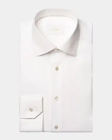 Eton Men 's Elevated Semi Solid Cotton Dress Shirt | Thumbnail 2 Eton Men 's Elevated Semi Solid Cotton Dress Shirt | Thumbnail 2