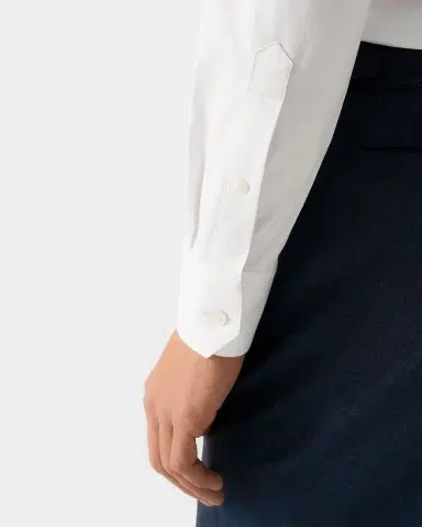 Eton Men 's Elevated Semi Solid Cotton Dress Shirt | Thumbnail 8 Eton Men 's Elevated Semi Solid Cotton Dress Shirt | Thumbnail 8