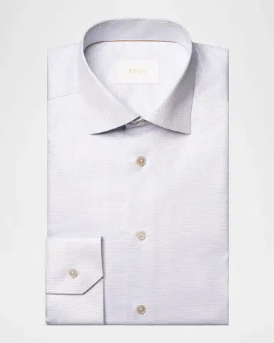 Eton Men's Micro-Woven Elevated Twill Dress Shirt | Thumbnail 2 Eton Men's Micro-Woven Elevated Twill Dress Shirt | Thumbnail 2
