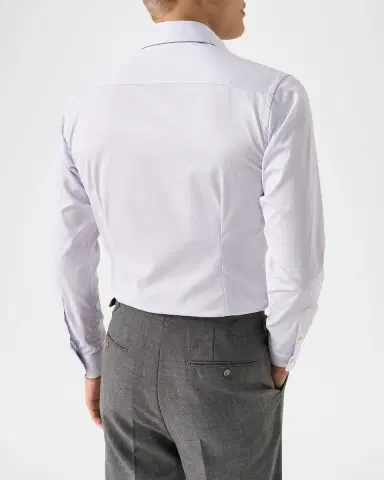 Eton Men's Micro-Woven Elevated Twill Dress Shirt | Thumbnail 3 Eton Men's Micro-Woven Elevated Twill Dress Shirt | Thumbnail 3