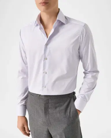 Eton Men's Micro-Woven Elevated Twill Dress Shirt | Thumbnail 4 Eton Men's Micro-Woven Elevated Twill Dress Shirt | Thumbnail 4