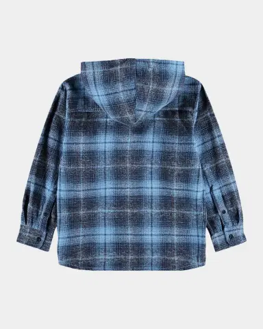 Molo Boy 's Rizz Hooded Cotton Flannel Shirt, Size 3-6 | Thumbnail 3 Molo Boy 's Rizz Hooded Cotton Flannel Shirt, Size 3-6 | Thumbnail 3