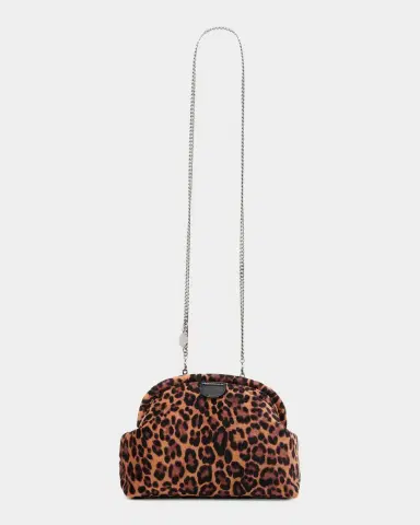 Stella McCartney Falabella Leopard-Print Velvet Convertible Clutch | Thumbnail 6 Stella McCartney Falabella Leopard-Print Velvet Convertible Clutch | Thumbnail 6
