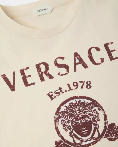 Versace Kid's Logo-Print Cotton Jersey T-Shirt, Size 4-14 | Thumbnail 3 Versace Kid's Logo-Print Cotton Jersey T-Shirt, Size 4-14 | Thumbnail 3
