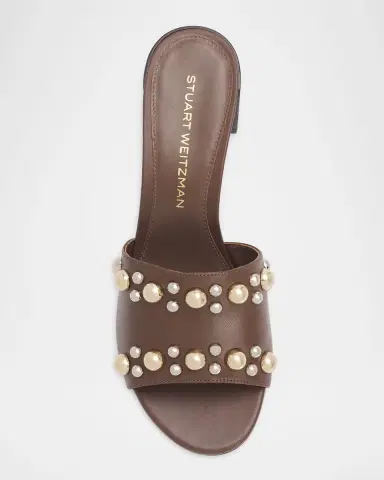 Stuart Weitzman 50mm Perry Embellished Leather Slide Sandals | Thumbnail 6 Stuart Weitzman 50mm Perry Embellished Leather Slide Sandals | Thumbnail 6