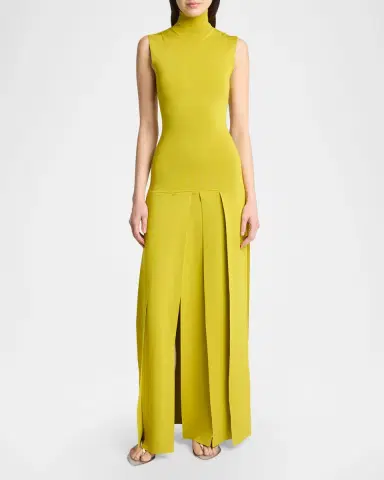 Alaïa Turtleneck Carwash Knit Maxi Dress | Thumbnail 2 Alaïa Turtleneck Carwash Knit Maxi Dress | Thumbnail 2